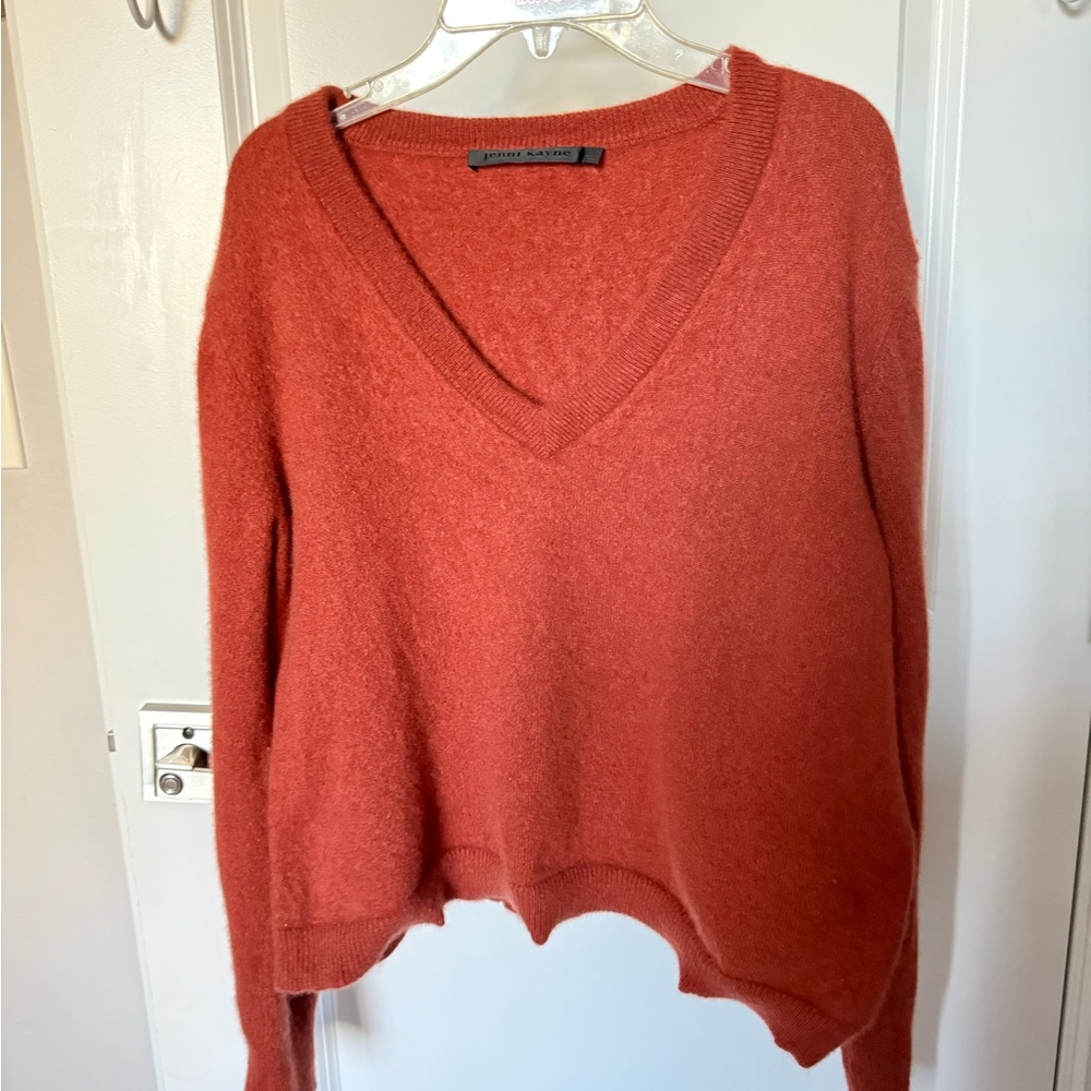 Jenni Kayne Terracotta V-Neck Sweater - Picture 3 of 6